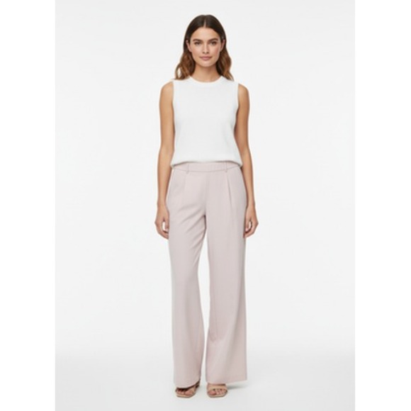 Vuori Pants - Vuori Villa Low Slung Trouser Pants Womens M Rose Wide Leg Relaxed Fit Cotto...